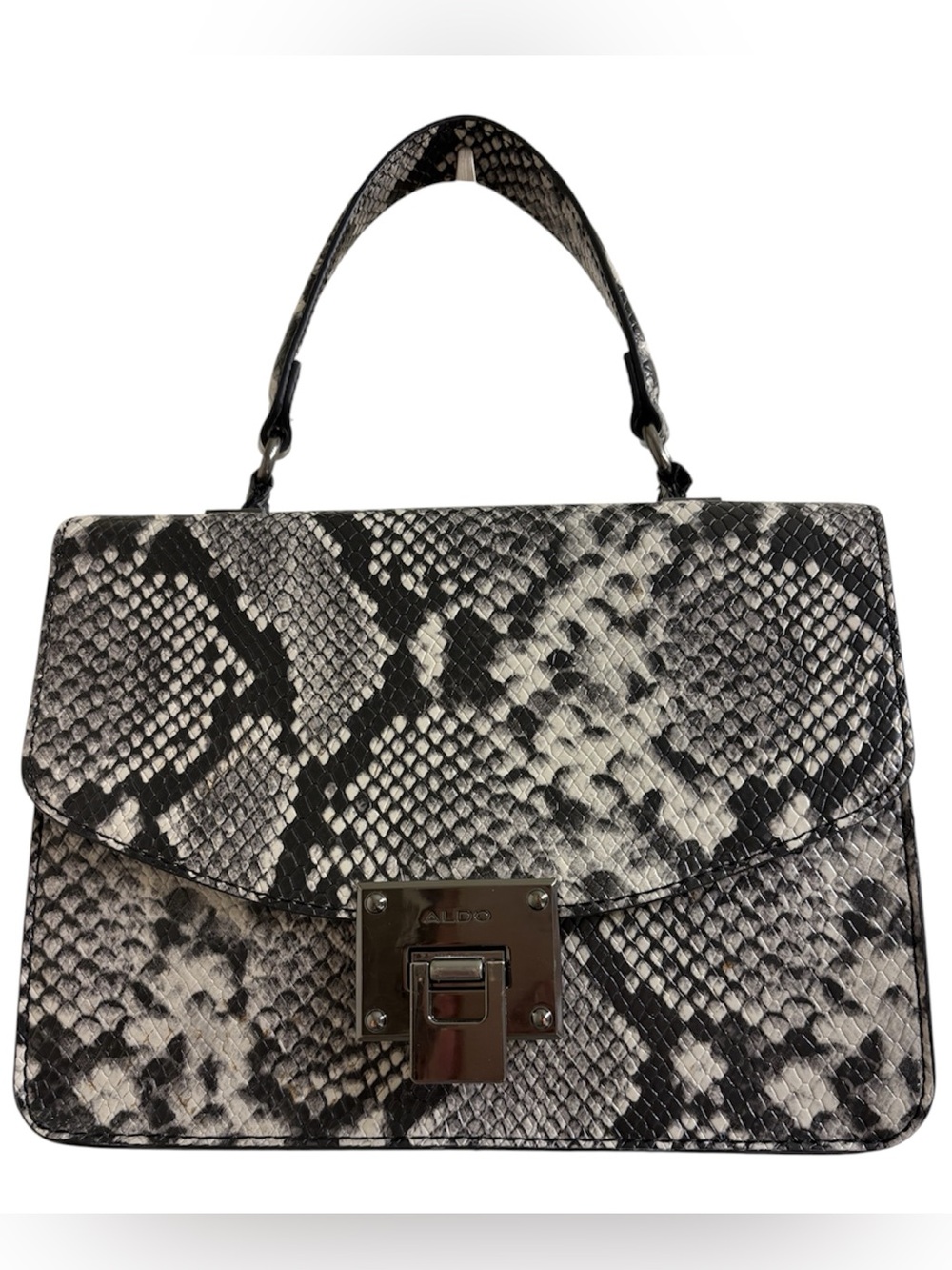 Aldo snake embossed faux leather crossbody EUC